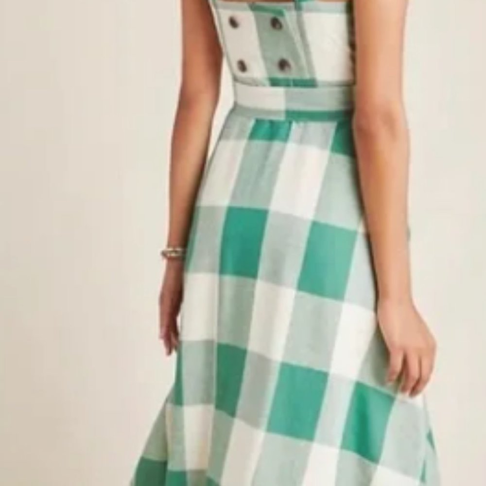Green and Cream Gingham Dress - Picture 6 of 6